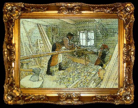 framed  Carl Larsson i snicknarbode, ta009-2